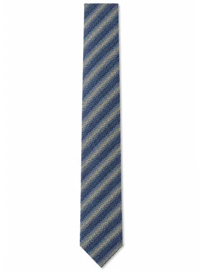 Missoni Zigzag-knit Silk Tie In White