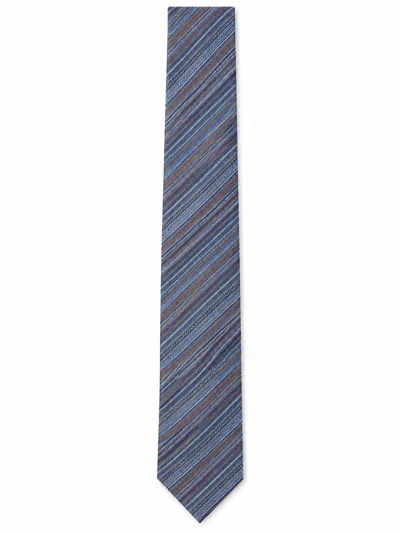 Missoni Striped Silk Tie In White