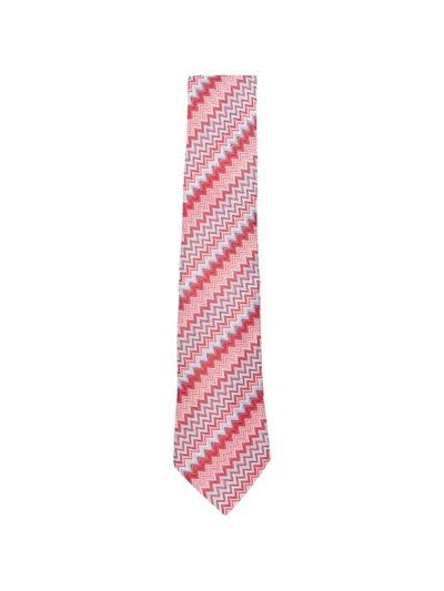 Missoni Silk Tie In Red