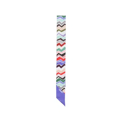 Missoni Silk Zigzag Print Scarf In Multi