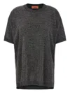 Missoni Metallic Crew Neck Knitwear T-shirt In Gray