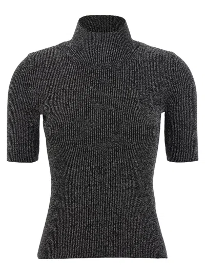 MISSONI SILVER ROLL-NECK SWEATER