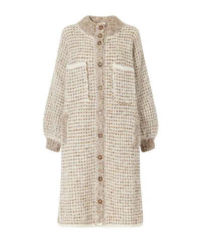 Missoni Simple Cable-knit Overcoat In Neutral