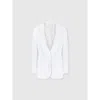 Missoni Single-breasted Blazer In Cotton And Zig Zag Viscose Tone On Tone In White