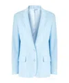 Missoni Single-breasted Blazer In Cotton And Zig Zag Viscose Tone On Tone In Light Blue