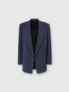 Missoni Single-breasted Blazer With Zigzag Pattern In Blue
