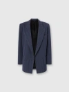 Missoni Single-breasted Blazer With Zigzag Pattern In Blue