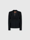 Missoni Single-breasted Blazer In Cotton And Viscose Tone-on-tone Zig Zag In Black