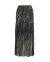 Missoni Patterned-jacquard Metallic-knit Midi Skirt In Gray