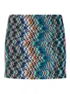 Missoni Zigzag Wool-cotton Mini Skirt In Black