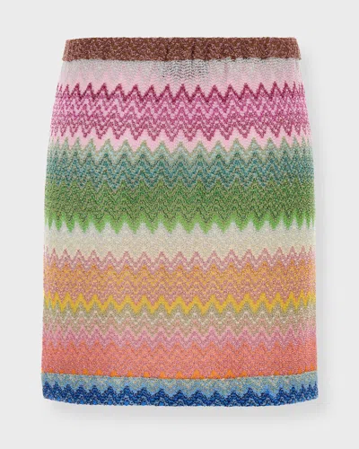 Missoni Skirt Embroidered Viscose Blend Mini In Multi
