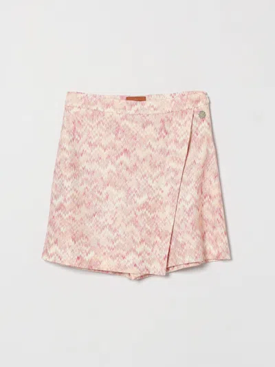 Missoni Skirt Kids Color Pink In Animal Print