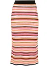 Missoni Crochet-knit Cotton-blend Pencil Skirt In Smgi