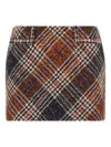 Missoni Plaid Mini Skirt Belt Loops In Multi