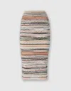 Missoni Wave Pattern Skirt Skirts Multicolor In Gold/brown