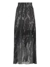 Missoni Patterned-jacquard Metallic-knit Midi Skirt In Gray