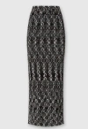 Missoni Long Pencil Skirt In Embroidered Lace In Gray