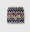 Missoni Textured Chevron Pattern Mini Skirt In Multi