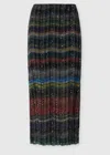 Missoni Long Pencil Skirt With Wave Pattern In Multi