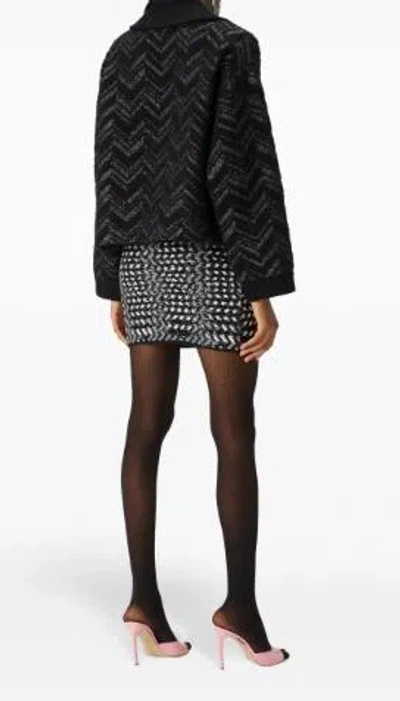 Missoni Embellished Zigzag Mini Skirt In Black