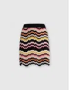 Missoni Zigzag Greek-motif Mini Skirt In Yellow