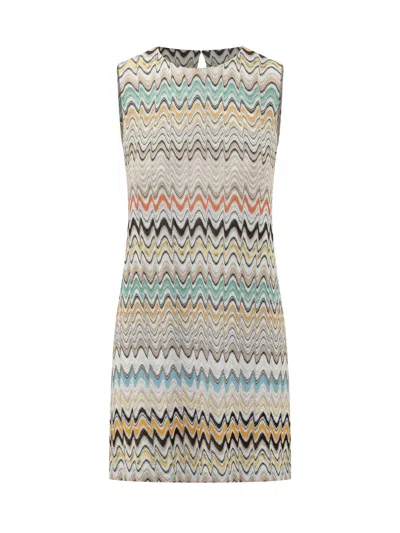 Missoni Sleeveless Chevron Mini Suit In Multi