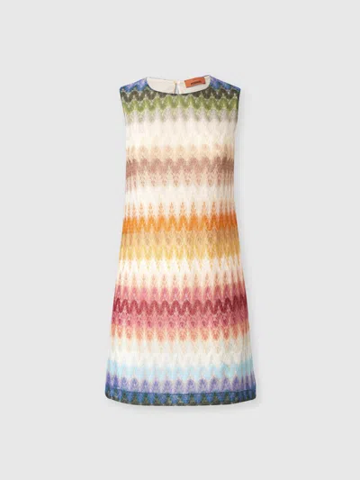 Missoni Sleeveless Minidress In Blue