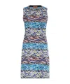 Missoni Round Neck Sleeveless Dress In Blue