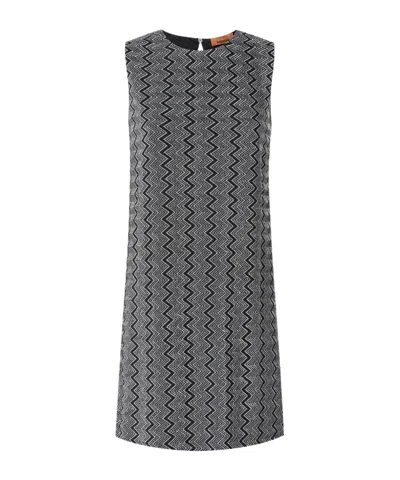 Missoni Sleeveless Dress In Black,silver