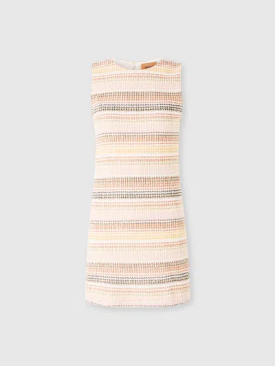 Missoni Sleeveless Dress In Cotton Blend With Caperdoni Motif In Multicoloured