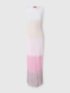 Missoni Sleeveless Dress In Shaded Chevron Viscose In Multicoloured