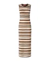 Missoni Striped Midi Dress In Nude