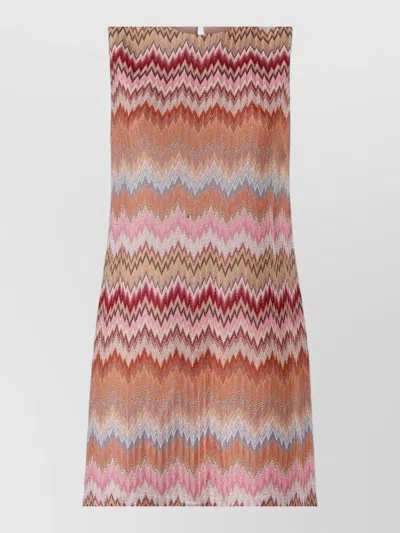 Missoni Mini-abito Senza Maniche In Viscosa Chevron In Multi