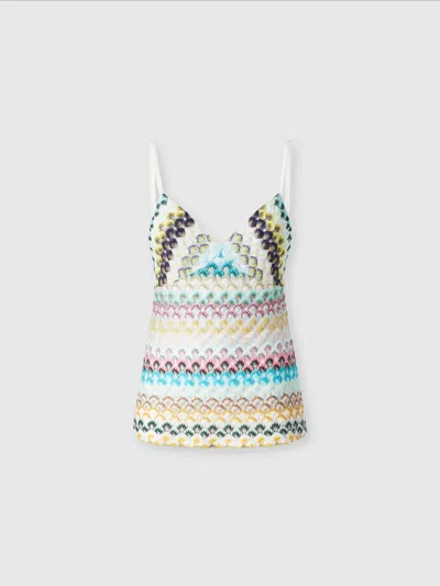 MISSONI ÄRMELLOSES SPITZEN-TOP