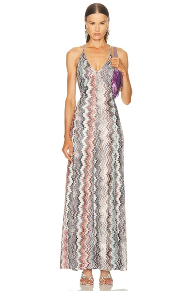 Missoni Sleeveless Long Dress In Multi