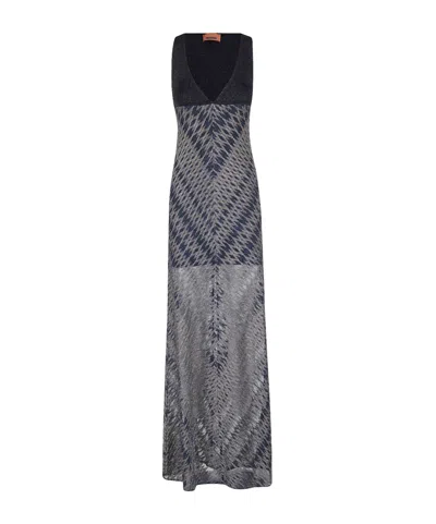 Missoni Sleeveless Long Dress In Multi