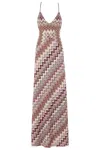 Missoni Sleeveless Long Dress In Multicolor