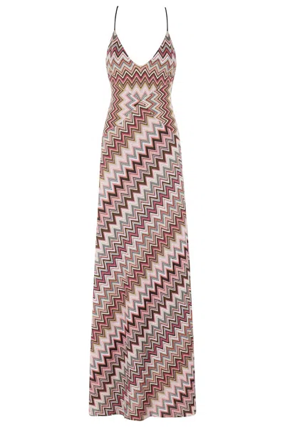 Missoni Sleeveless Long Dress In Multicolor