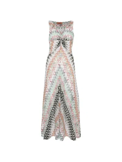 Missoni Sleeveless Long Dress In Multi