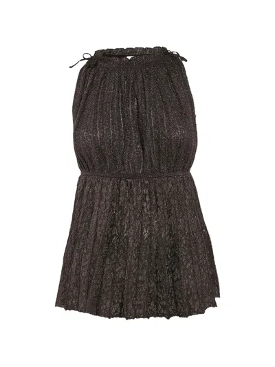 Pre-owned Missoni Sleeveless Lurex Top In Brown