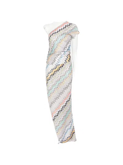 Missoni Sleeveless Striped Crochet-knit Maxi Dress In Multi