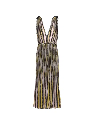 Pre-owned Missoni Sleeveless Midi Dress In Black