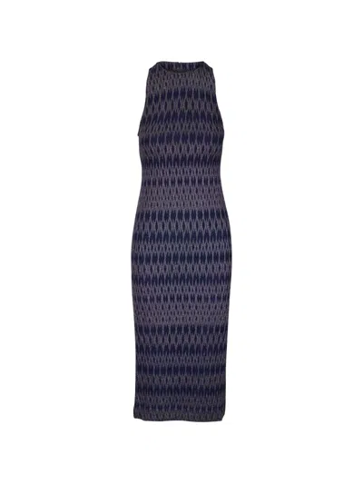 Missoni Sleeveless Midi Dress In Blue