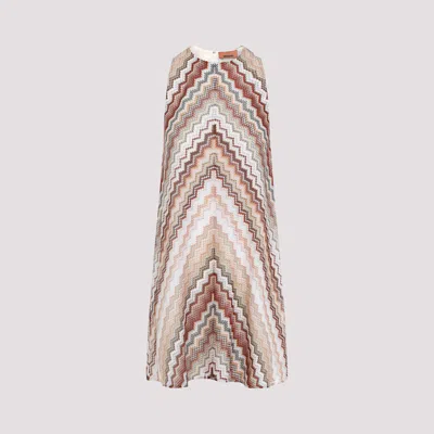 Missoni Knitted Sleeveless Mini Dress In Multicolour