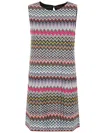 Missoni Sleeveless Mini Dress In Multicolour