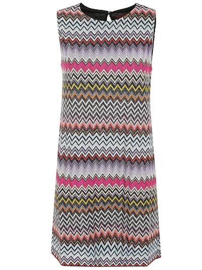 Missoni Sleeveless Mini Dress In Multicolour