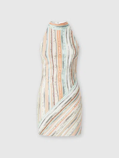 Missoni Ärmelloses Minikleid Aus Gestreifter Lamé-viskose In Multicoloured