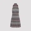 Missoni Metallic Crochet-knit Mini Dress In Multicolblk