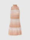 Missoni Chevron Lurex Sleeveless Mini Dress In Multicoloured