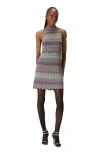 Missoni Sleeveless Mini-dress With Lamé Greek Motif In Multicoloured 2
